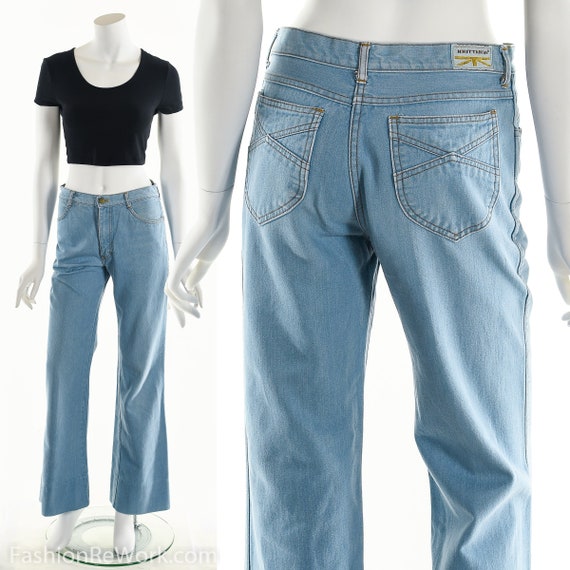 Denim Bell Bottoms, Brittania bell bottoms, Vinta… - image 1