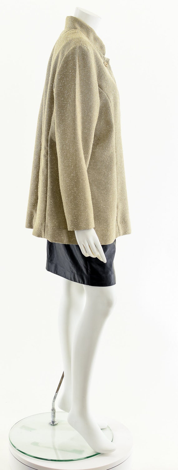 Beige Minimalist Duster,Tan Knit Tunic Coat,Vinta… - image 5