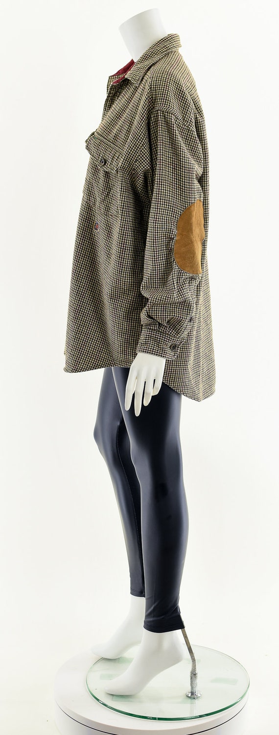Tommy Hilfiger wool houndstooth button up - image 9