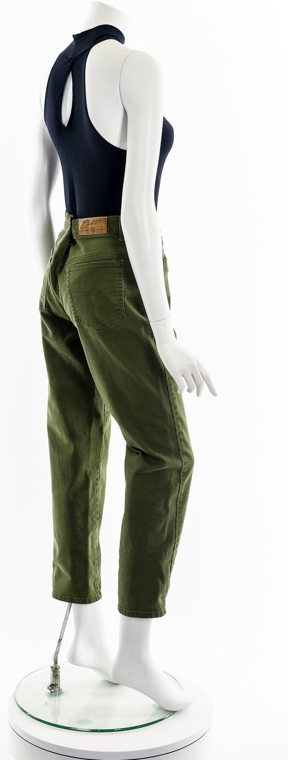 Olive Green High Waist Jeans - image 6