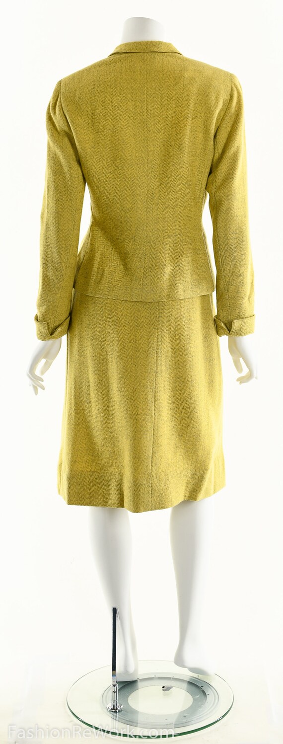 40's suit,vintage 1940's suit, yellow suit, skirt… - image 6