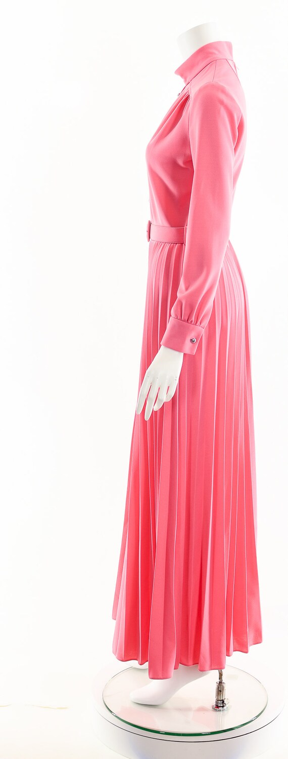Pink Knife Pleat Dress,Pleated Long Shirtdress,Accord… Gem
