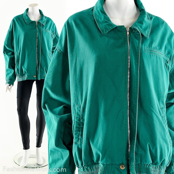 Green Bomber Jacket,Vintage Gap Windbreaker,Vintag
