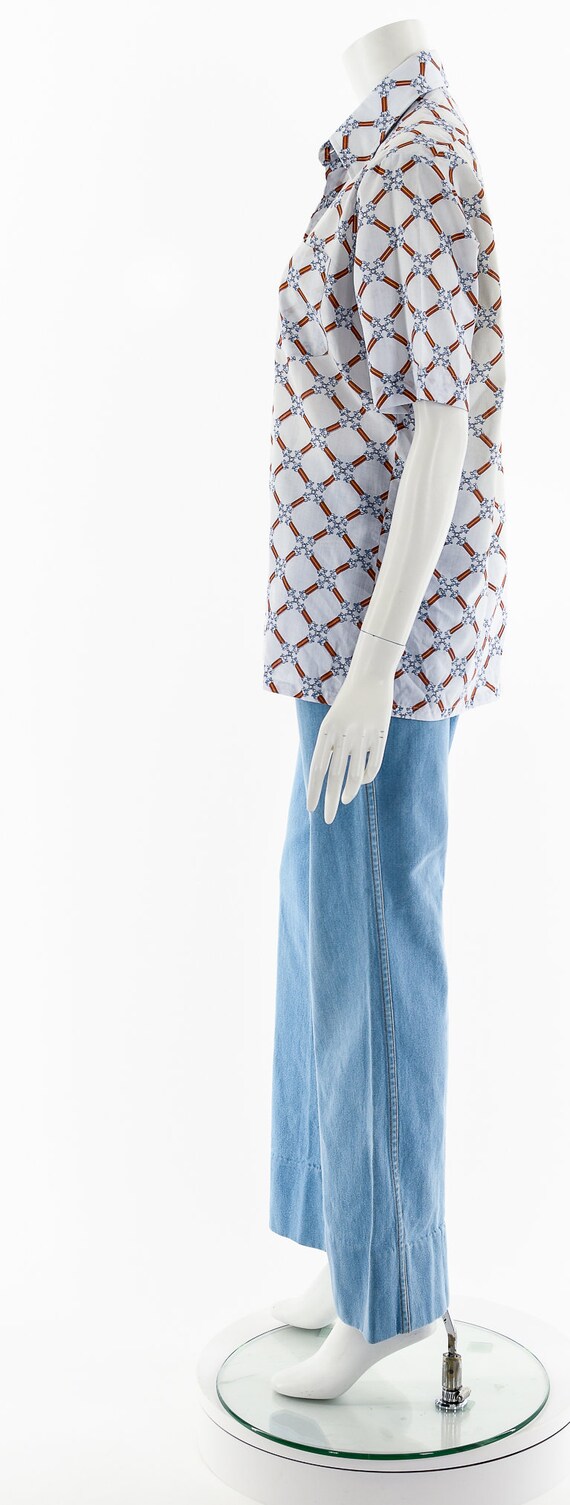 Light + Breezy Patterned Short Sleeve Button Up 7… - image 9