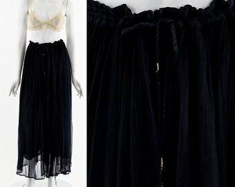 Ethereal Black Gauze Flowy Pants Whimsigoth Pants