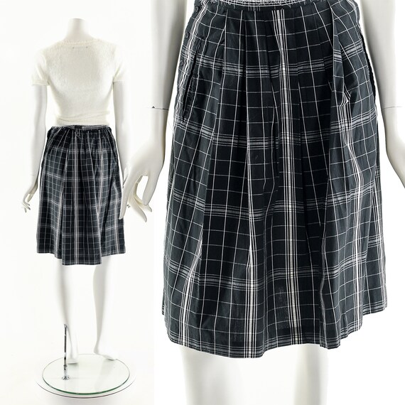 Plaid Schoolgirl Skirt,Vintage Pleated Skirt,High… - image 3