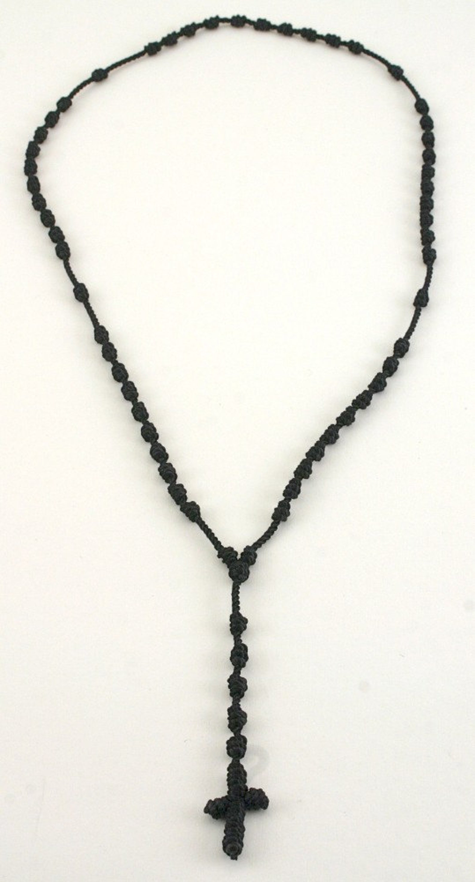 Knotted Rosary NecklaceCord Rosary NecklaceCross Etsy