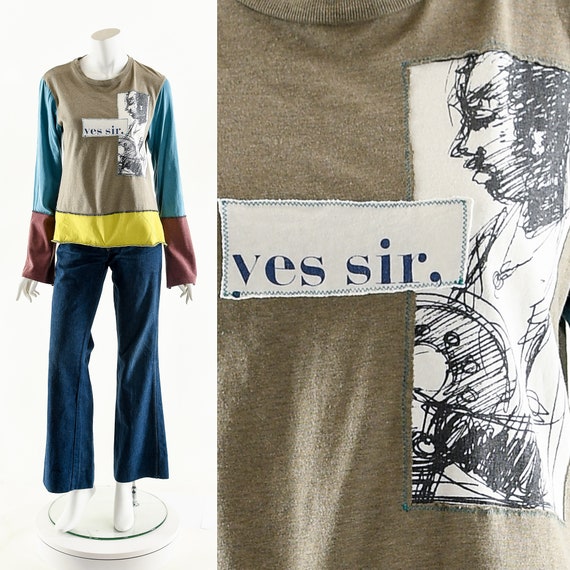 Line Art Tee,Line Art Tshirt,Long Sleeve Top,Texti