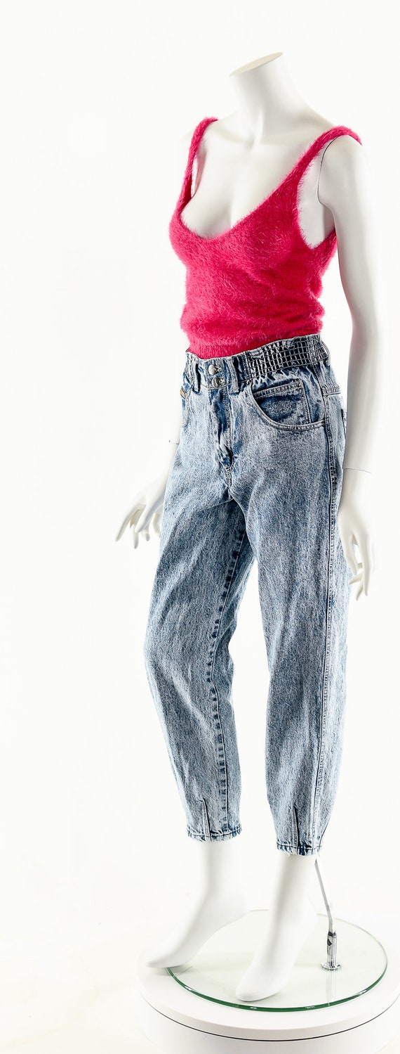 Acid Wash Jeans,Vintage Mom Jeans,Slim 80s Jeans,… - image 10