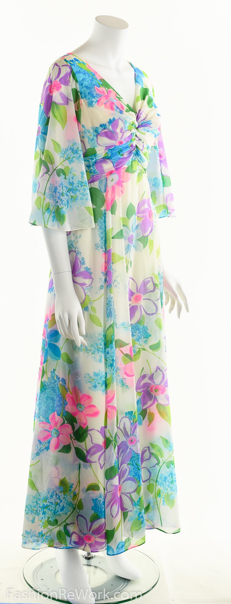 Chiffon Maxi Dress Dreamy Floral Chiffon Dress Neon Floral Etsy Chiffon Maxi Dress Dreamy Floral Chiffon Dress Neon Floral Etsy