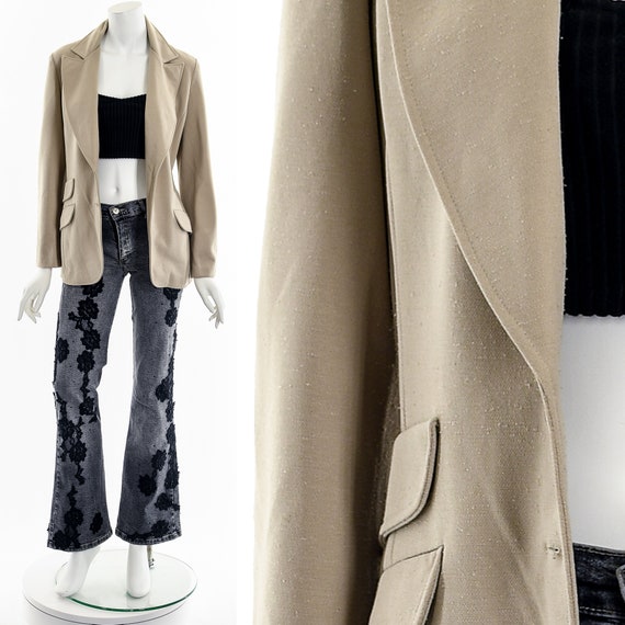 Minimalist Neutral Blazer Jacket - image 3