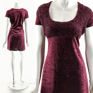 90s Oxblood Dress,Baby Doll Dress,Vintage Babydoll Dress,Velour Mini Dress,Dark Red Dress,Vintage Velvet Dress,Velvet Mini Dress,90s Sexy