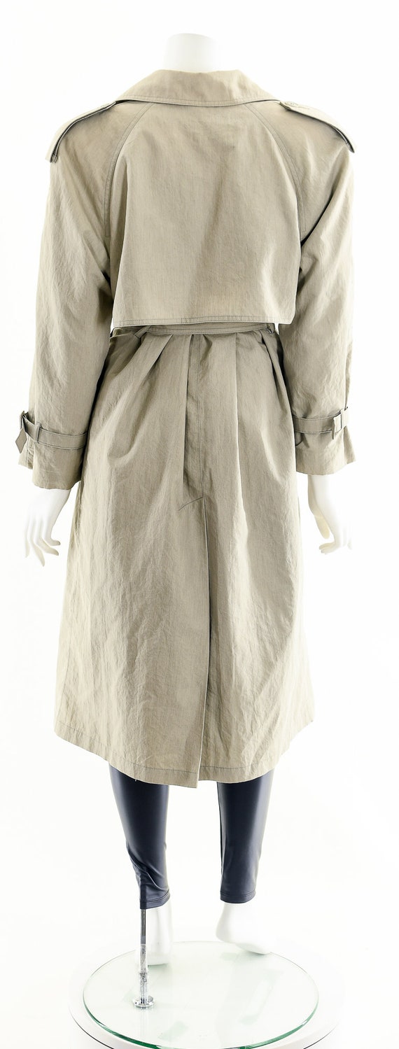 90s Khaki Trench Coat Duster - image 7