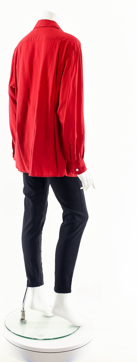 Red Button Down Blouse - image 6