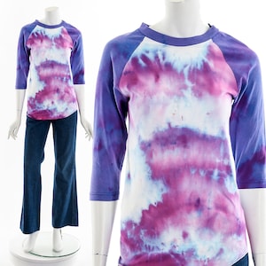 Purple Tie Dye Baseball Tee