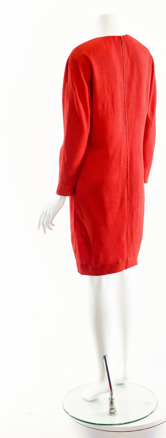 Krizia 40 Italian Red Dress,Vintage 80's Krizia D… - image 8