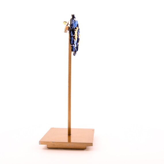 sequin beaded statement earrings 80s - image 7