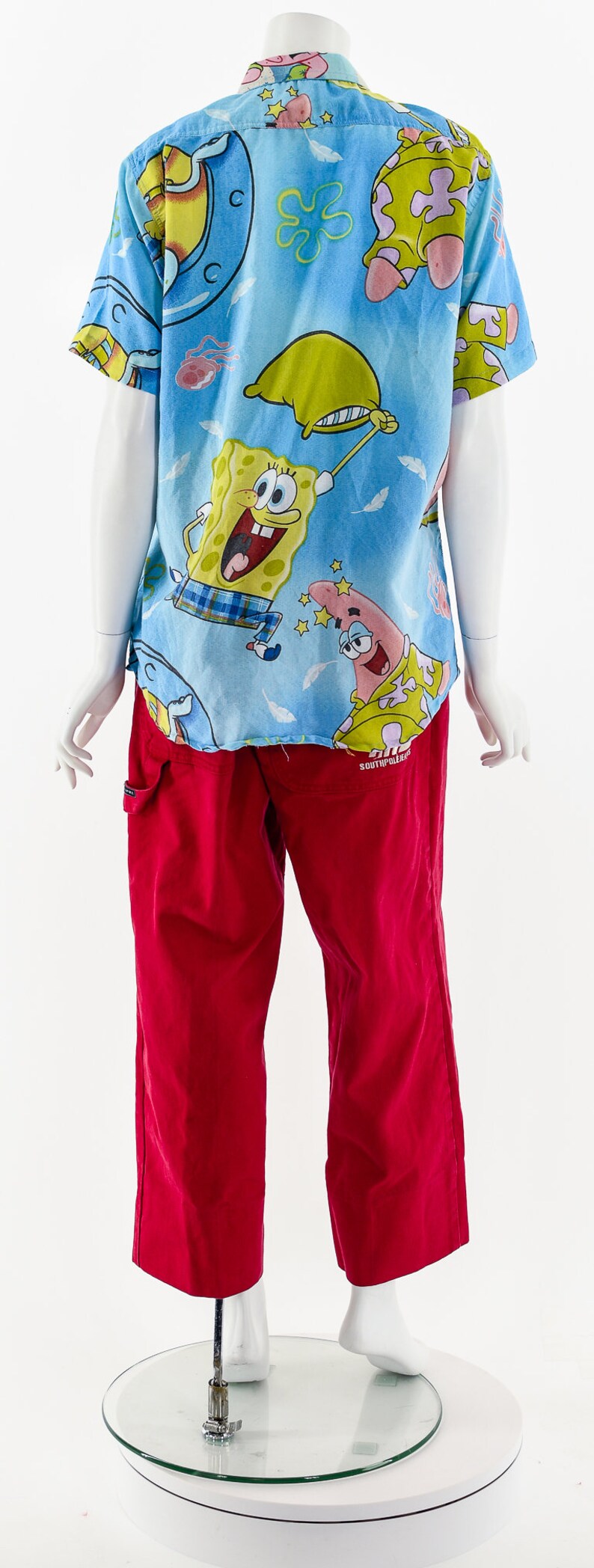 Sponge Rework Sponge Bob + Patrick Sleepy Time Rework Button Up - Etsy Canada