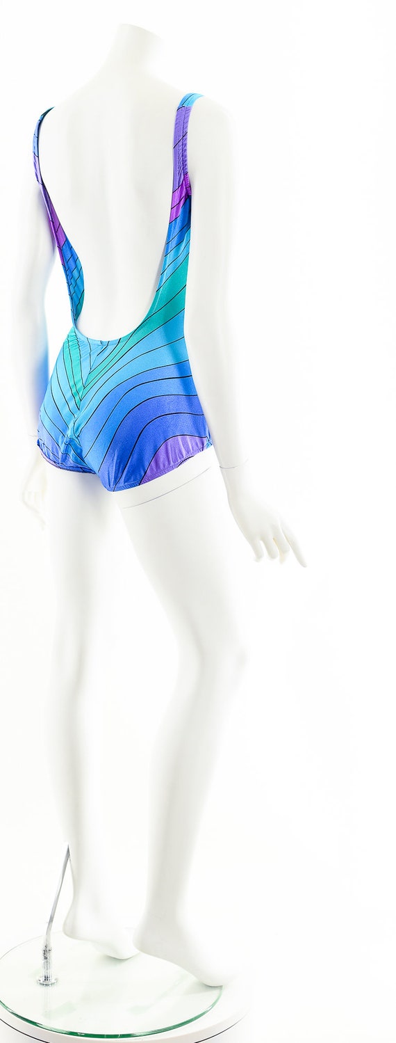 70s Cool Tone One Piece Swimsuit - image 6