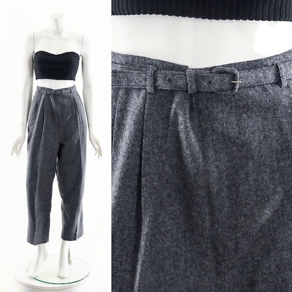 1950's Gray Wool Trouser Pants,Menswear Wool Pant… - image 1