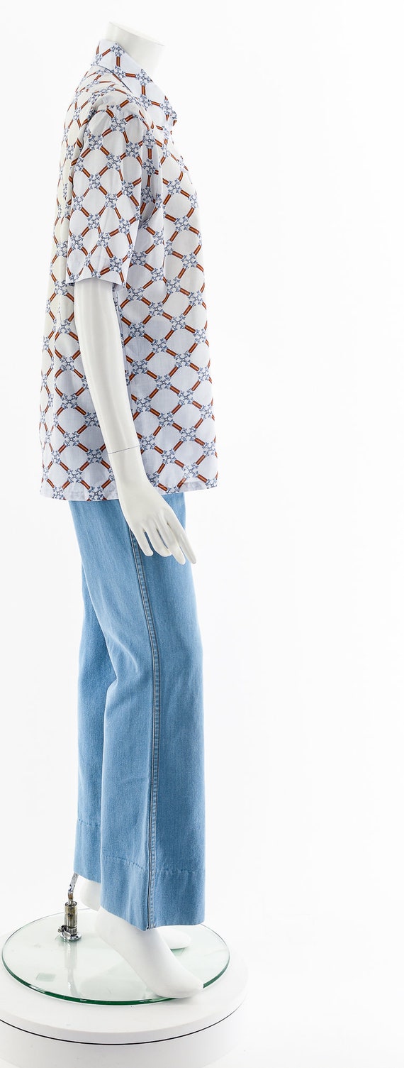 Light + Breezy Patterned Short Sleeve Button Up 7… - image 5