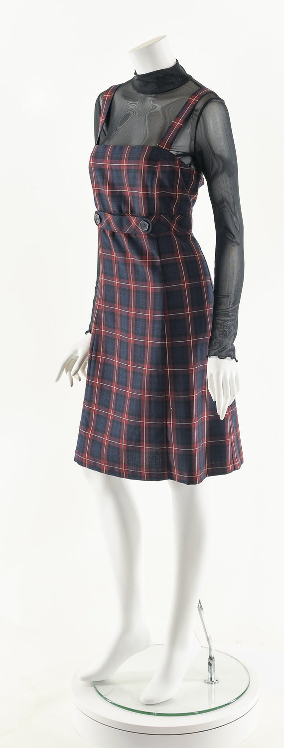 Suspender Plaid Dress,Preppy Tartan Dress,Vintage… - image 10