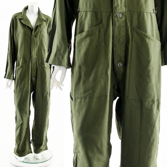 Green Jumpsuit, Airforce Coveralls, Military Issue Ju… Gem