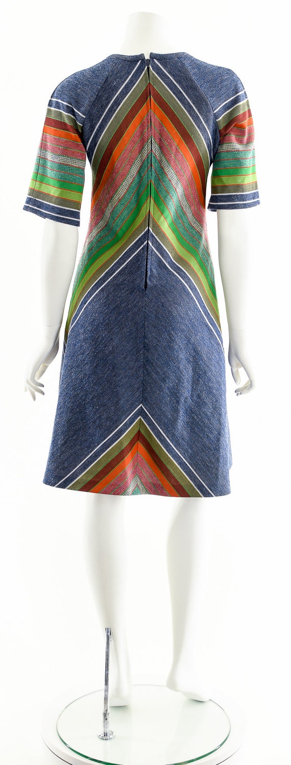 Rainbow Chevron Dress,Rainbow Denim Knit Dress,Mu… - image 7