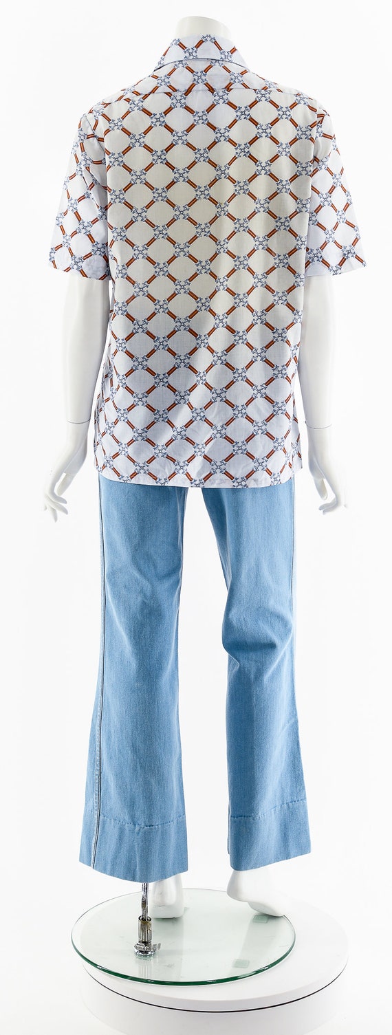 Light + Breezy Patterned Short Sleeve Button Up 7… - image 7