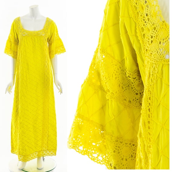 Sunny Yellow Mexican Wedding Dress - image 1