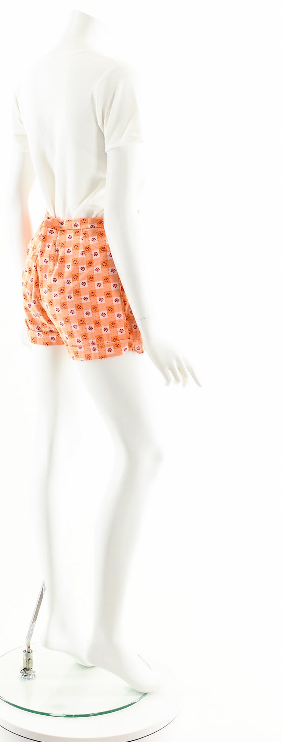 60s orange hot pants,orange shorts,vintage70s sho… - image 7