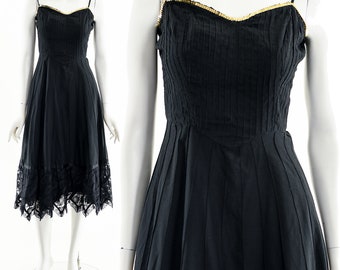 Black Bohemian Midi Dress,Black Lace Boho Dress,Pintuck Corset Dress,Lace Handkerchief Hemline Dress,Fit and Flare Dress,Retro LBD,Sexy