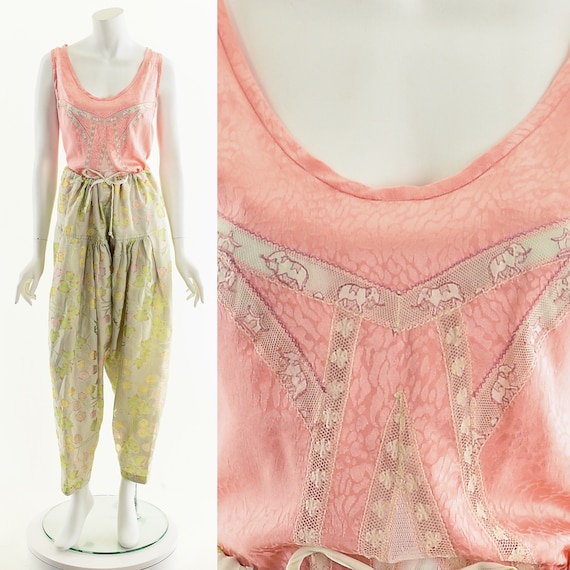 pink cheetah silk sleeveless blouse - image 1