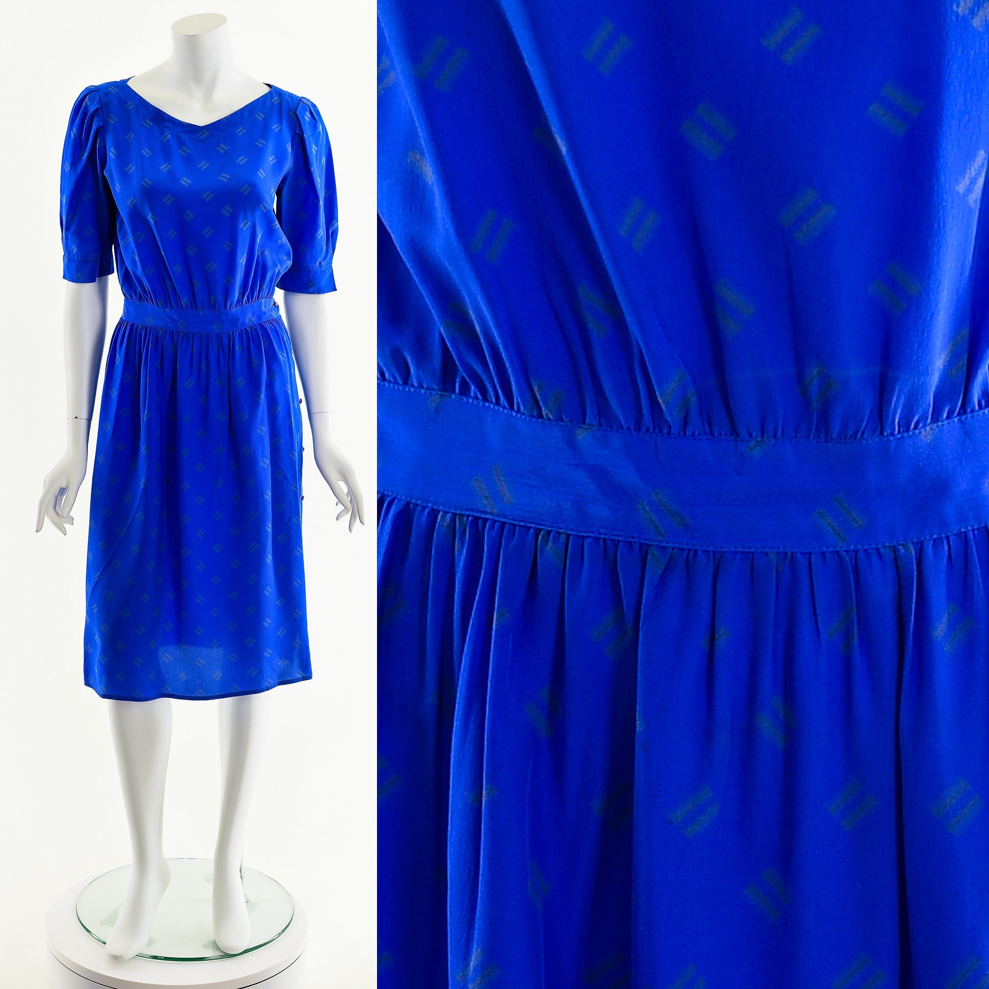 Vestido azul cobalto - Etsy México Vestido azul cobalto - Etsy México