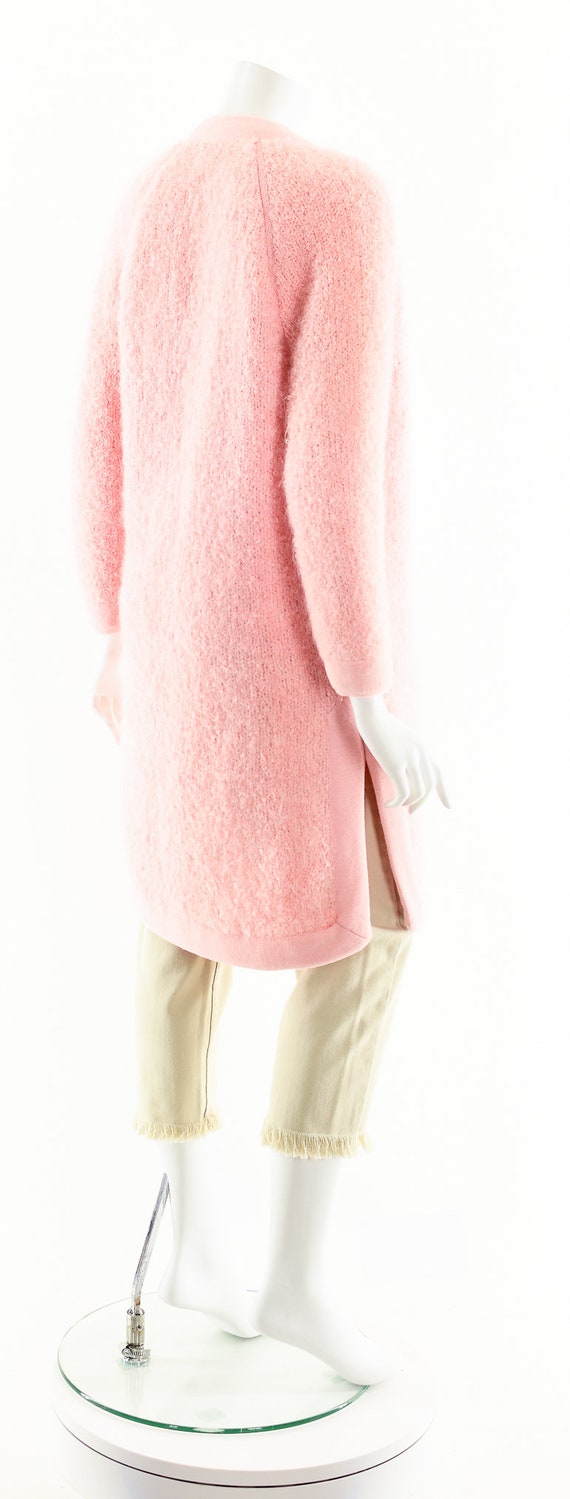 Pink Mohair Duster,60s Duster Cardigan,Textured S… - image 6