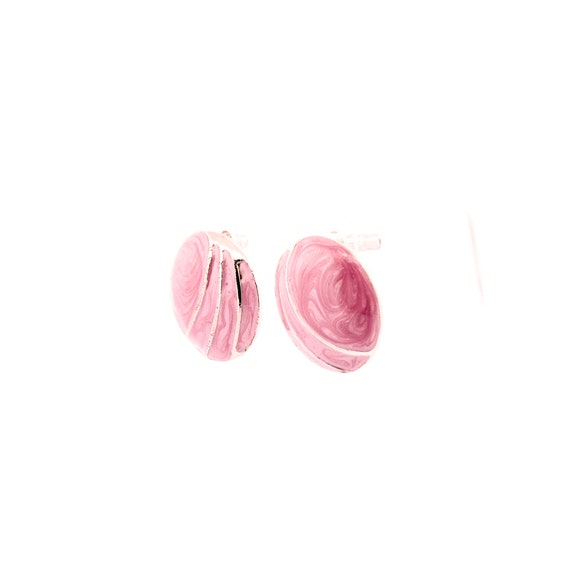 Cosmic Rose Marble Statement Earrings - image 2