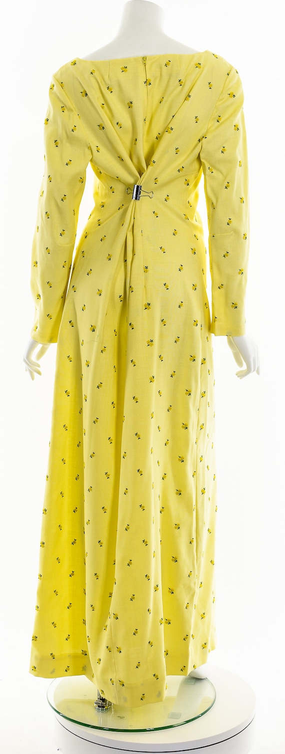 Classic Dress with Embroidered Garden Collar, Long Sleeve