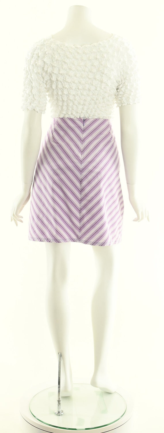 Lavender Striped Skirt,Candy Striped Skirt,90s Ch… - image 7
