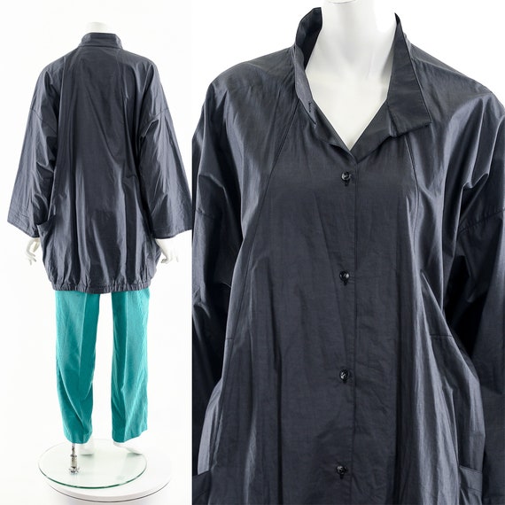 Black Oversized Blazer,Paper Thin Blazer Jacket,V… - image 3