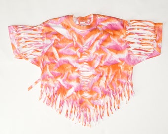 Pink and Orange Spray Painted Deadstock Tee