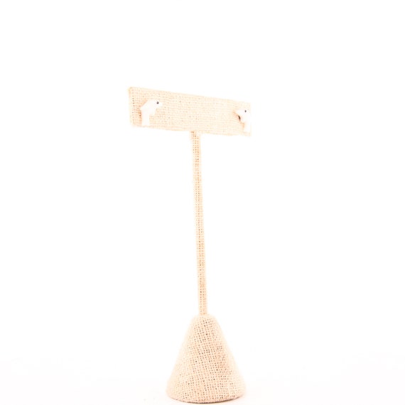 Tiny White Dolphin Stud Earrings - image 8