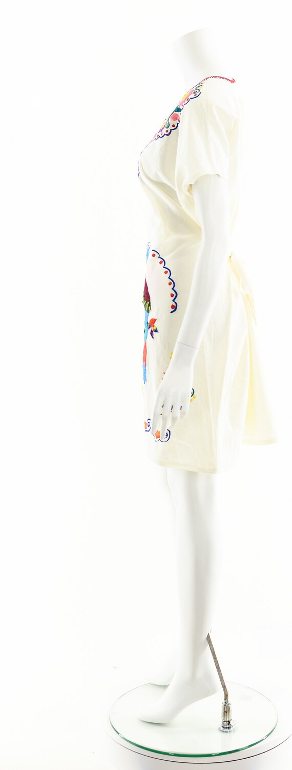 Rainbow Bird Dress,Hand Embroidered Dress,Peacock… - image 9