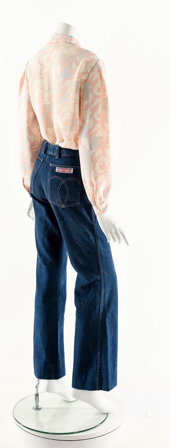 Abstract Novelty Blouse,Peter Pan Blouse,Baby Pin… - image 6
