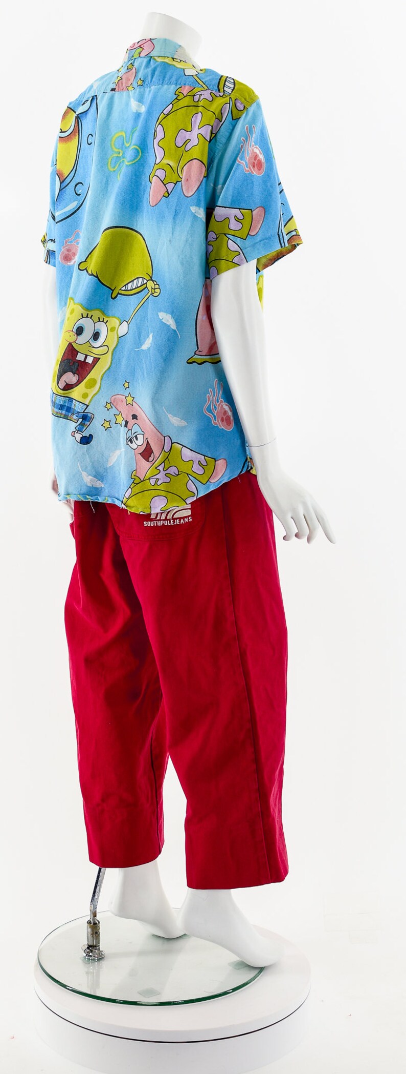 Sponge Rework Sponge Bob + Patrick Sleepy Time Rework Button Up - Etsy Canada