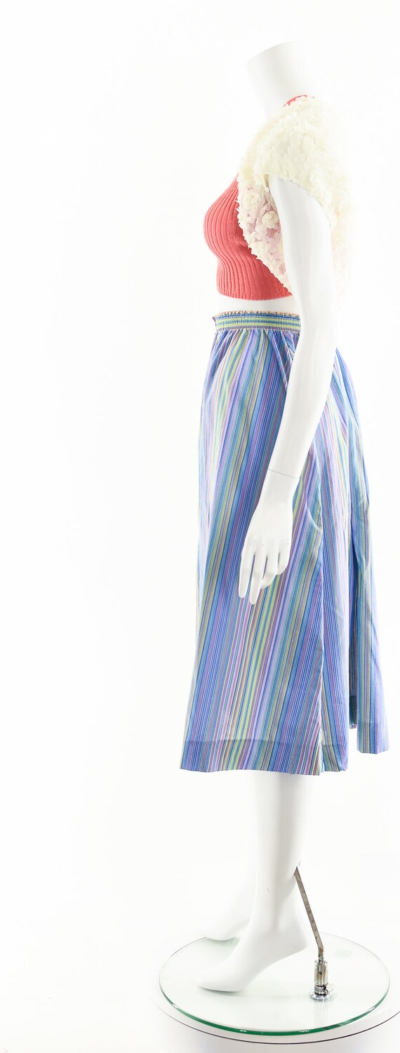 Pastel Striped Midi Skirt,Rainbow Pastel Skirt,Vi… - image 8