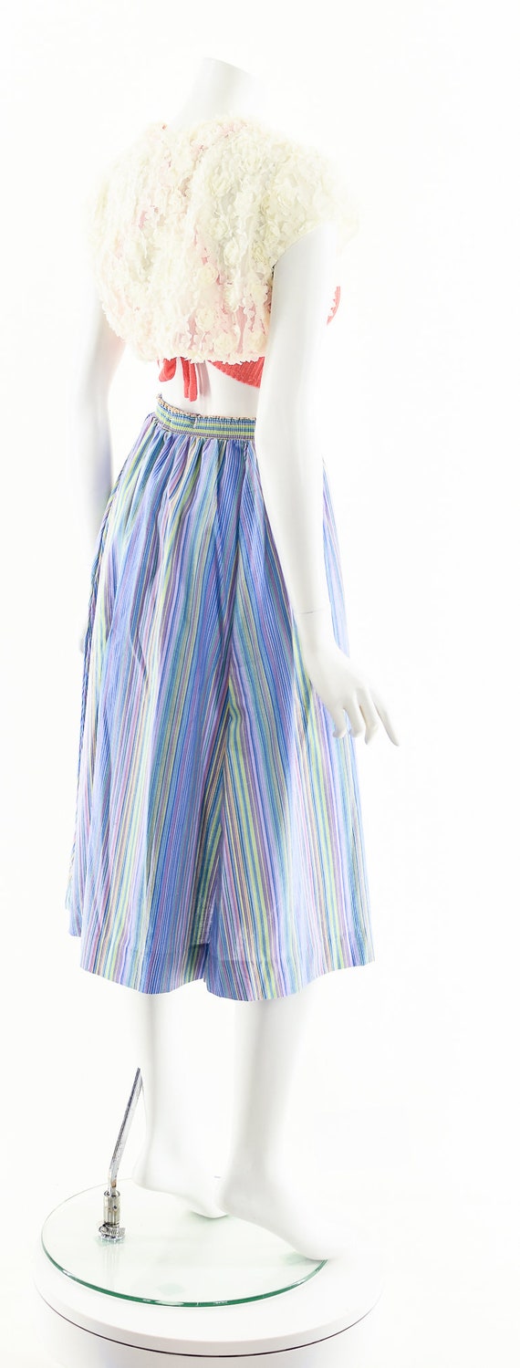 Pastel Striped Midi Skirt,Rainbow Pastel Skirt,Vi… - image 5