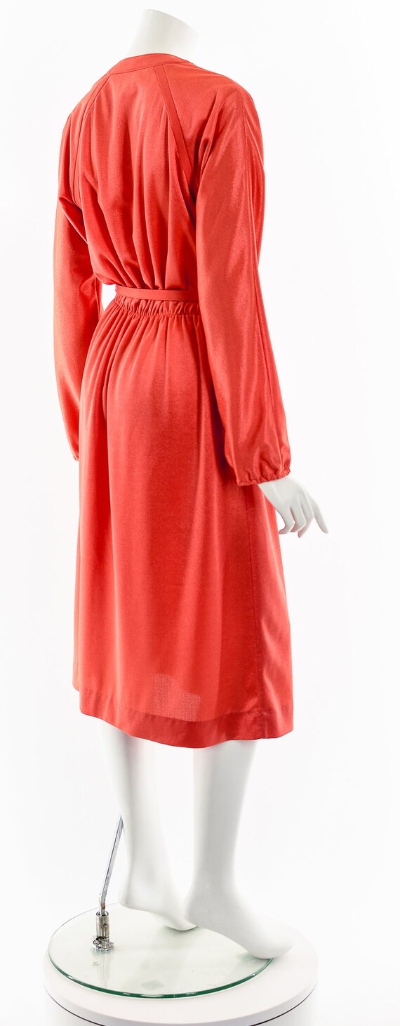 Peach Satin Raglan Dress - image 6