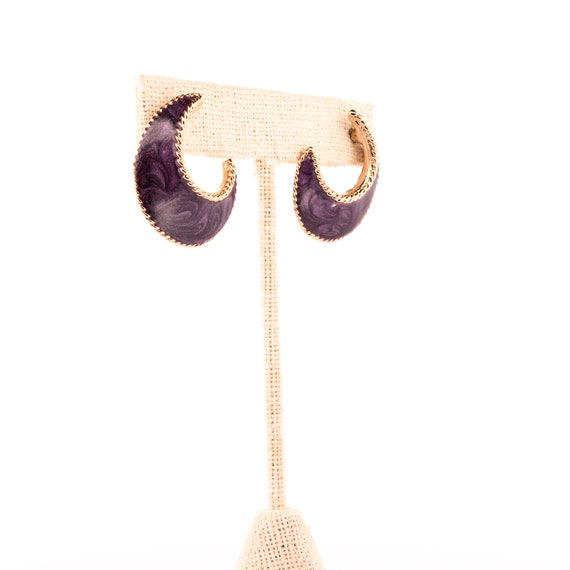 Purple Moon Statement Earrings - image 8