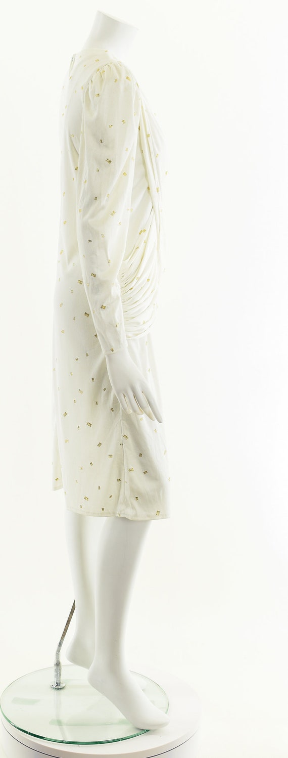 Grecian Goddess Dress,Champagne Speckled Dress,Wh… - image 5