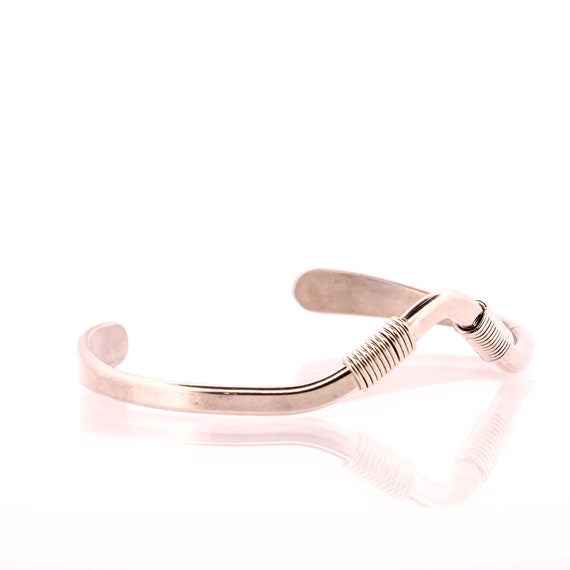 Minimalist Silver Cuff Bracelet - image 8